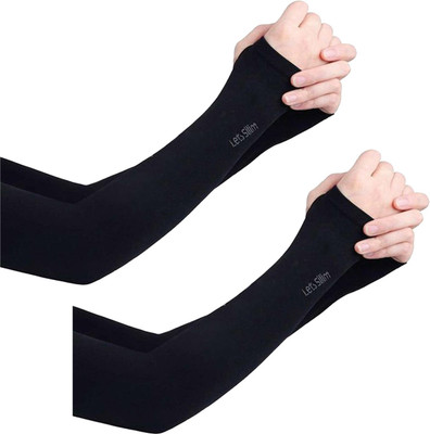 Manu Hut Nylon Arm Sleeve For Boys & Girls(Free, Black)