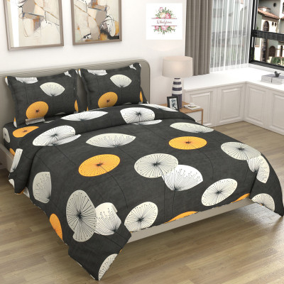 COZYCRADLE Cotton Double Flat 180 TC Floral Bedsheet(Pack of 1, Multicolor)