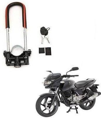 SRPHERE Bike Front Shocker Wheel Lock-142 Bike Front U-Type Anti Theft Wheel Lock For Bajaj Pulsar 150 DTS-i Wheel Lock (Black, Red) Wheel Lock(Black)