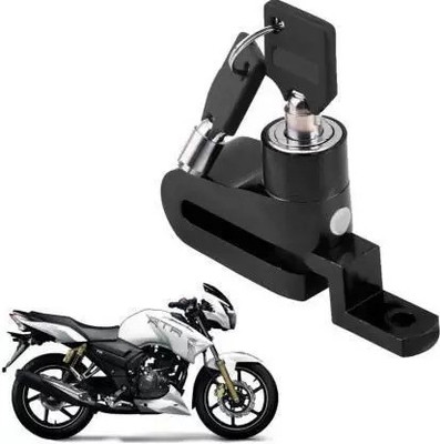 Bullkartzone Motorcycle Lock Security Bicycle Motorbike Disc Brake Lock Protection DISC Lock Wheel Lock Disc Lock(Black)