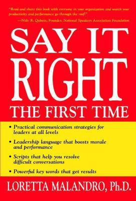 Say It Right the First Time(English, Electronic book text, Malandro Loretta)