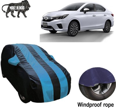 ECO SHOPEE Car Cover For Honda New City (With Mirror Pockets)(Blue, For 2021 Models)