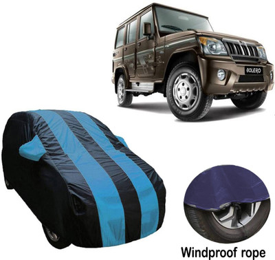 FabAuto Car Cover For Mahindra Bolero (With Mirror Pockets)(Blue)