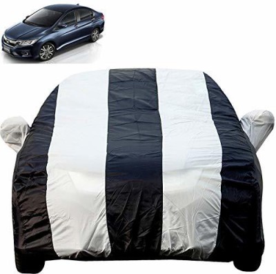 Autofact Car Cover For Honda City i-Dtec (With Mirror Pockets)(White, Blue, For 2014, 2015, 2016, 2017, 2018, 2019 Models)