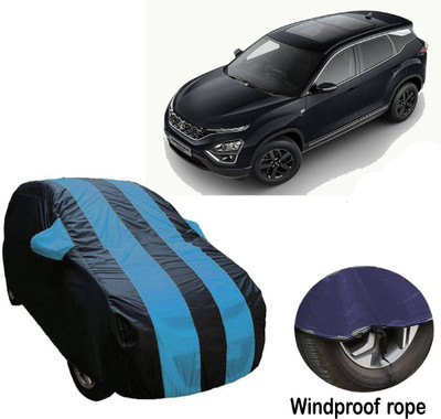 FabAuto Car Cover For Tata Harrier Dark Edition (With Mirror Pockets)(Blue)