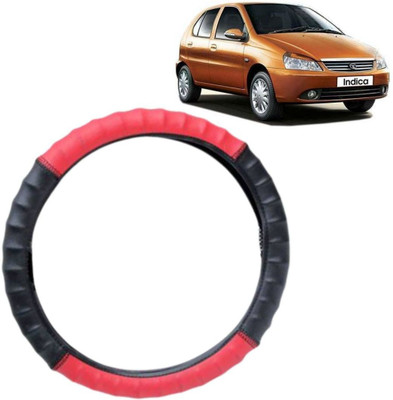 RD Universal Steering Cover For Tata Indica(Red, Black, Leatherite)