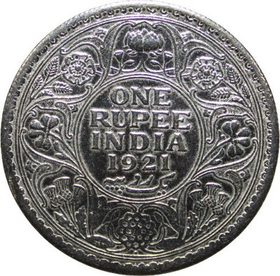 imperialshop 1 Rupee 1921 5th King George india Silverplated Fancy Rare Coin - Only for Collection Purpose not for resale Modern Coin Collection(1 Coins)