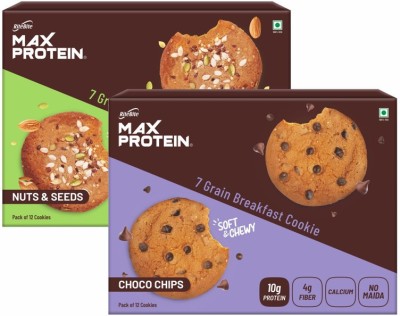 RiteBite Max Protein Cookies - Choco Chips 660 g - Pack of 12 ( 55g x 12 ) Cookies(660 g, Pack of 12)