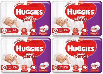 Huggies Wonder Pants Extra Small ( XS 24 Pack of 4 ) ( 96 Pieces ) - New Born(96 Pieces)