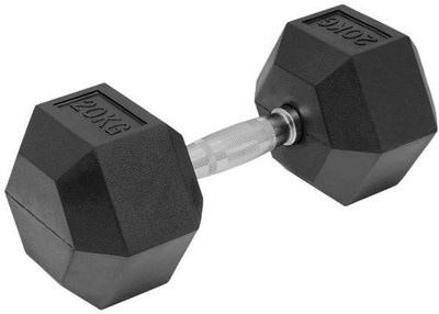 HACKERX Hexa Dumbbell single (20kgX1) Fixed Weight Dumbbell(20 kg)