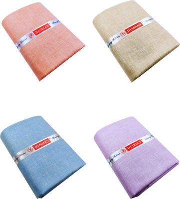 JHABAK'S Cotton Linen Solid Shirt Fabric
