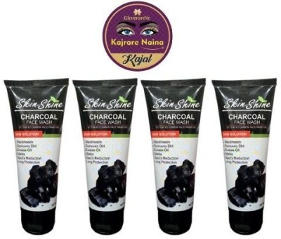 glomantic Kajal + Skin Shine Charcoal  4 pcs Face Wash(300 g)