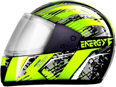 PLAYERS RACING RIDER ISI Full Face with Adjustable Strap for Men & Women Bike Riding Motorbike Helmet(Black, Neon)