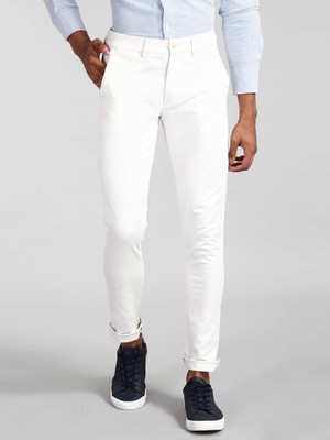 white luxury Regular Fit Men White Trousers