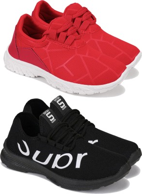 World Wear Footwear Boys Lace Running Shoes(Red)