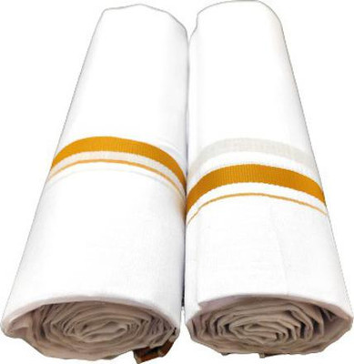 SHERHAAN Solid White Lungi