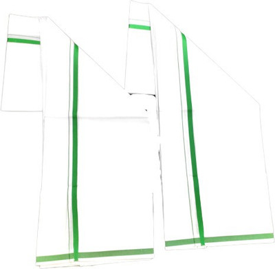 SHERHAAN Solid White Lungi