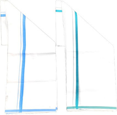 SHERHAAN Solid White Lungi