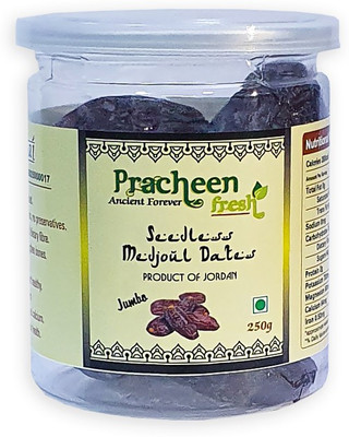 Pracheen Fresh Seedless Medjoul / Medjool Dates, Jordan, 250g Pack Dates(1 x 250 g)