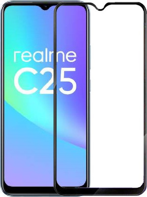 tendwell Edge To Edge Tempered Glass for Realme C25(Pack of 1)