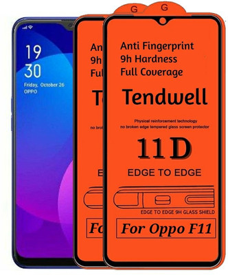 tendwell Edge To Edge Tempered Glass for Oppo F11(Pack of 2)