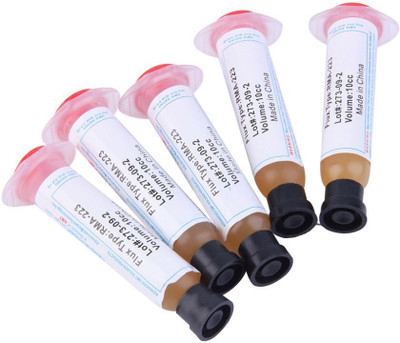uptodateprouducts 5pcs solder Soldering Flux Grease RMA-223 10cc paste lead-free solder paste flux for LED BGA SMD PGA 0 W Simple(Round Tip)