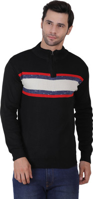AXOLOTL Striped High Neck Casual Men Multicolor Sweater