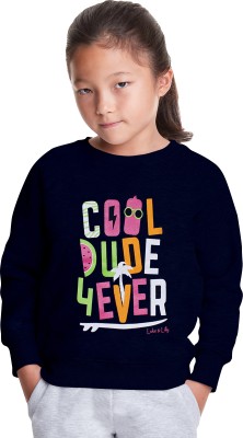 Luke and Lilly Full Sleeve Printed Girls Sweatshirt