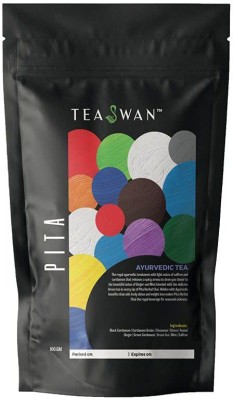 TeaSwan Pita Ayurvedic Tea | Loose Leaf Tea | Boost Immunity and Body Detox | 100 gm Unflavoured Black Tea Pouch(100 g)