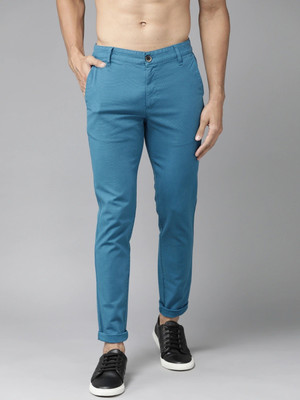 Blends Trendz Slim Fit Men Blue Trousers