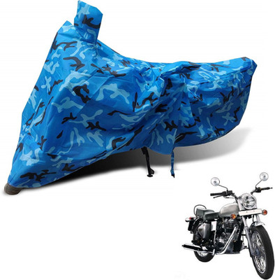 MOCKHE Waterproof Two Wheeler Cover for Royal Enfield(Bullet Electra Twinspark, Blue)