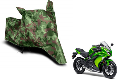 MOCKHE Waterproof Two Wheeler Cover for Kawasaki(Ninja 650, Green)
