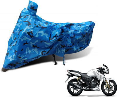MOCKHE Waterproof Two Wheeler Cover for TVS(Apache RTR 180, Blue)
