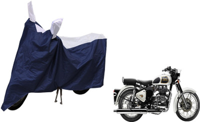 MOCKHE Waterproof Two Wheeler Cover for Royal Enfield(Classic 350, Silver)