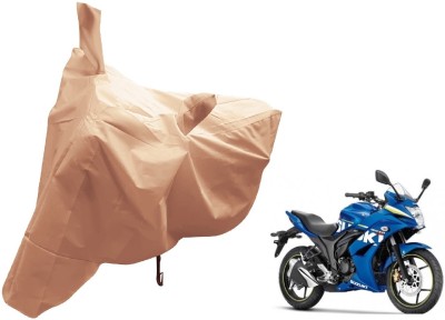 MOCKHE Waterproof Two Wheeler Cover for Suzuki(Gixxer SF, Beige)