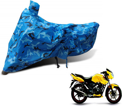 MOCKHE Waterproof Two Wheeler Cover for TVS(Apache, Blue)