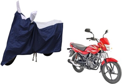 MOCKHE Waterproof Two Wheeler Cover for Bajaj(Platina 100 DTS-i, Silver, Blue)