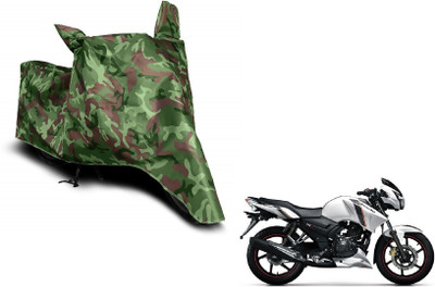 MOCKHE Waterproof Two Wheeler Cover for TVS(Apache RTR 160, Green)