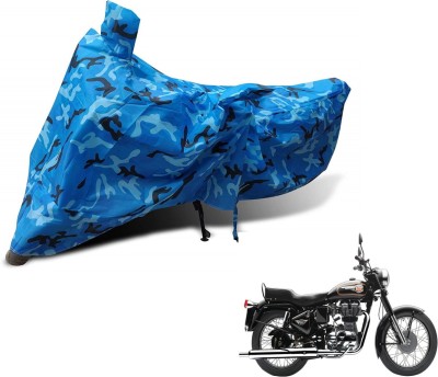 MOCKHE Waterproof Two Wheeler Cover for Royal Enfield(Bullet 350, Blue)