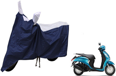 MOCKHE Waterproof Two Wheeler Cover for Yamaha(Fascino, Silver)
