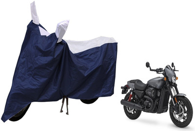 MOCKHE Waterproof Two Wheeler Cover for Harley Davidson(Street Rod, Silver)