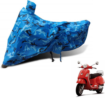 MOCKHE Waterproof Two Wheeler Cover for Vespa(Vespa LX, Blue)