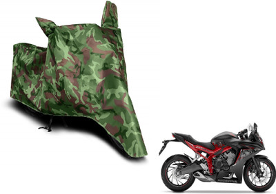 MOCKHE Waterproof Two Wheeler Cover for Honda(CBR 650F, Green)