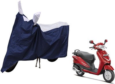 MOCKHE Waterproof Two Wheeler Cover for Hero(Duet, Silver, Blue)