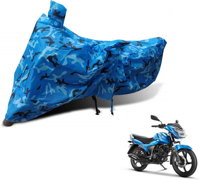 MOCKHE Waterproof Two Wheeler Cover for TVS(Victor GLX, Blue)
