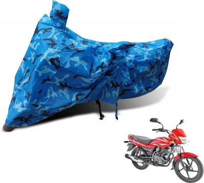 MOCKHE Waterproof Two Wheeler Cover for Bajaj(Platina 100 DTS-i, Blue)