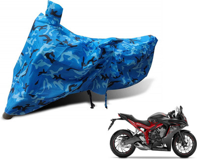 MOCKHE Waterproof Two Wheeler Cover for Honda(CBR 650F, Blue)
