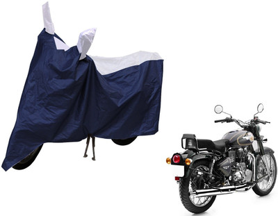 MOCKHE Waterproof Two Wheeler Cover for Royal Enfield(Bullet 500, Silver)