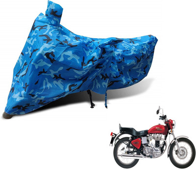 MOCKHE Waterproof Two Wheeler Cover for Royal Enfield(Electra 4S, Blue)