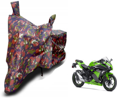 MOCKHE Waterproof Two Wheeler Cover for Kawasaki(Ninja ZX-6R, Brown)